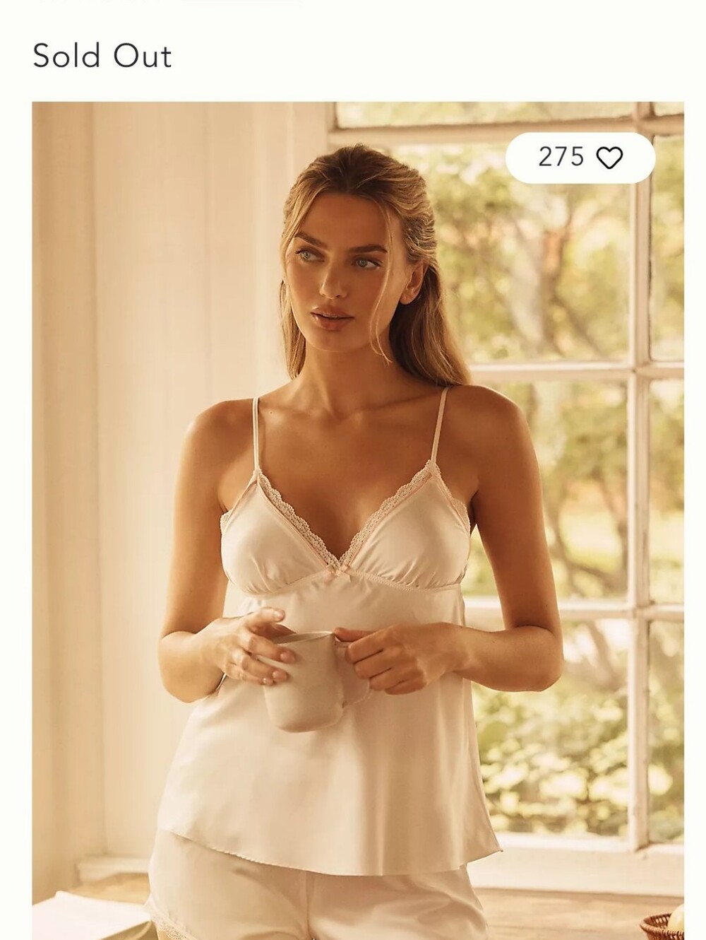 BNWT Anthropologie Flora Nikrooz Kendra Cami & Shorts Set Size XL Ivory